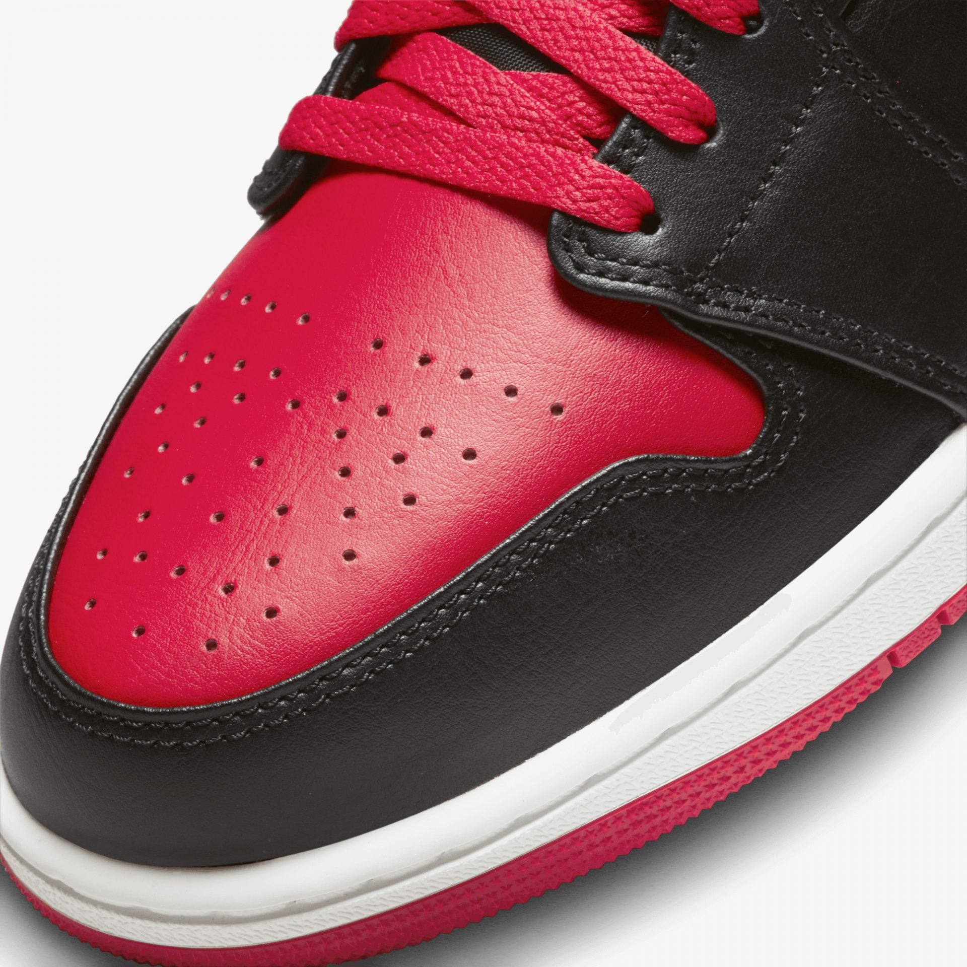 AIR JORDAN 1 MID 'BLACK/FIRE RED-WHITE' – Superkicks