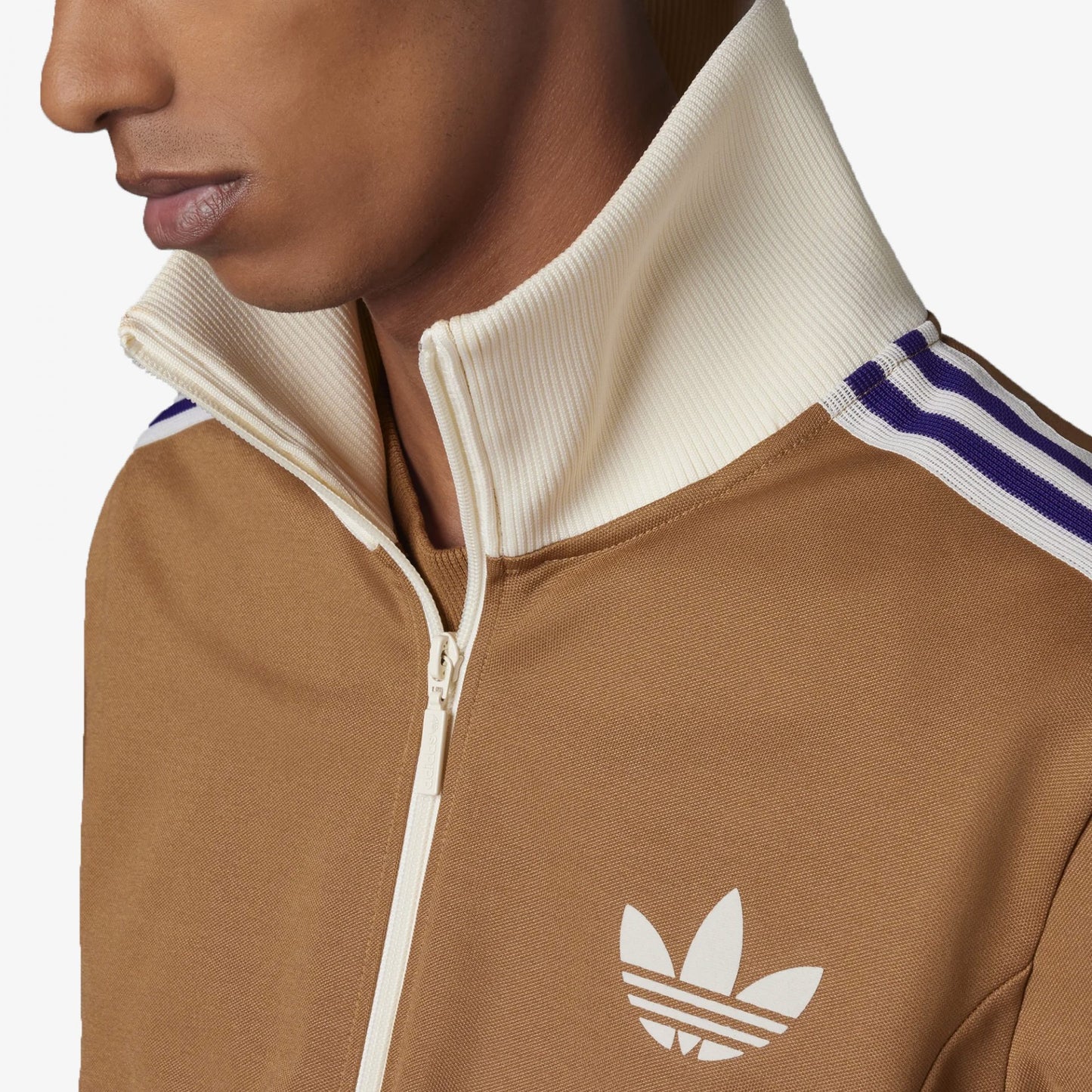 ADICOLOR HERITAGE NOW STRIPED TRACK TOP 'BROWN/DESERT'
