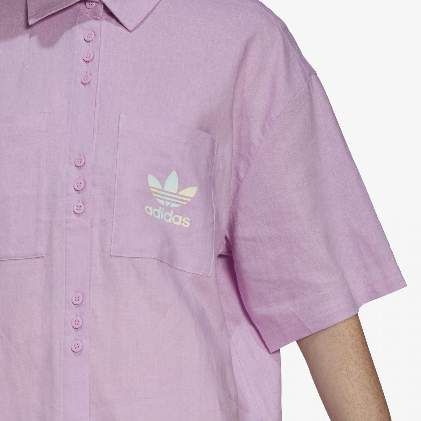 WMN'S LINEN SHIRT 'BLISS LILAC'