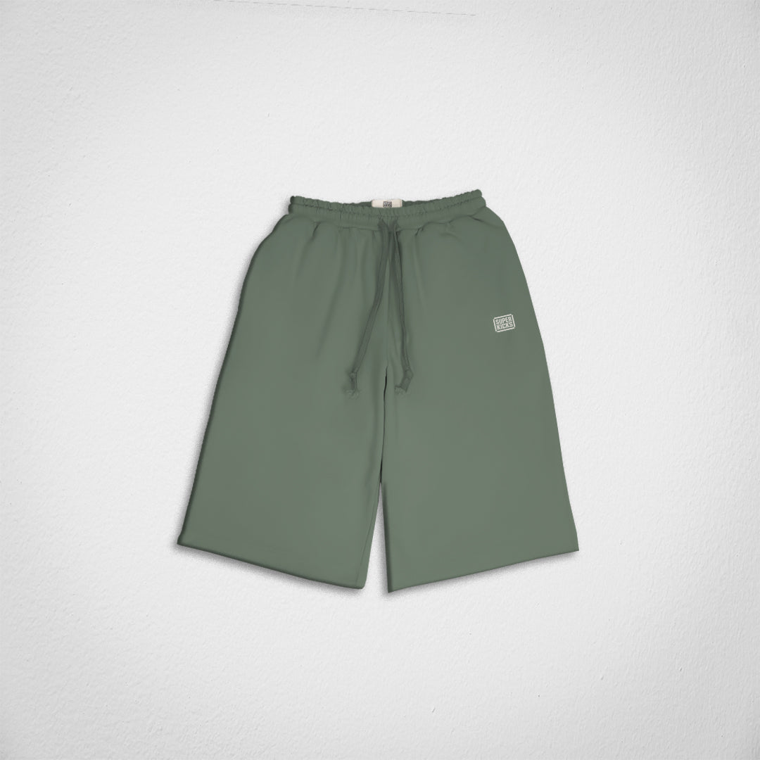 WIDE LEG CROPPED PANTS SEA SPRAY GREEN